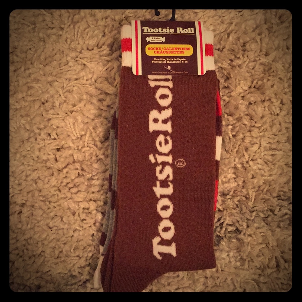 Brand New Tootsie Roll Socks! (2 pairs)